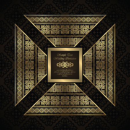 Vintage background with decorative frame on seamless backgroundのイラスト素材