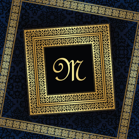 Vintage frame on  seamless background. Luxury design. Original styleのイラスト素材