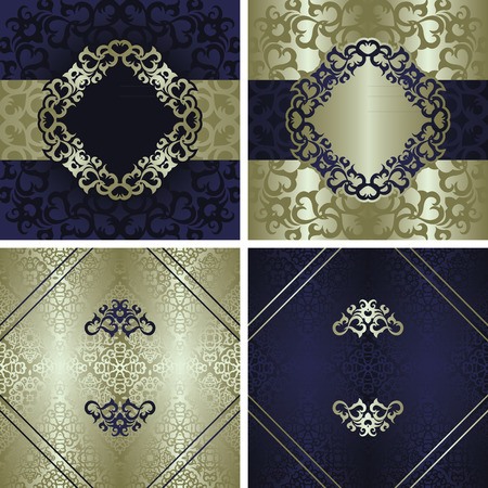 Set of original cards in different colord. Modern designのイラスト素材