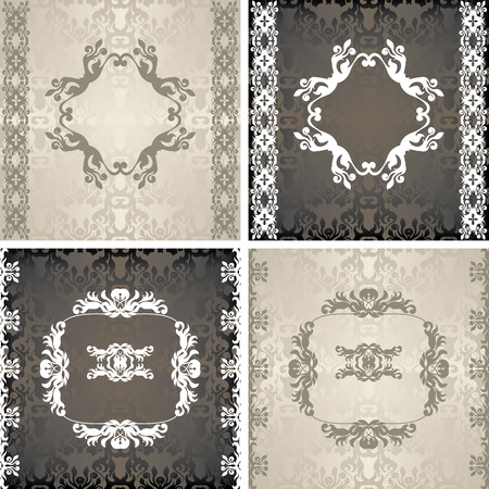 Set of vintage cardsのイラスト素材