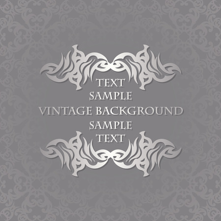Invitation card on seamless background. Vintage frameのイラスト素材