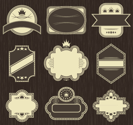 Grunge stamp collection. Set of templates of labelsのイラスト素材