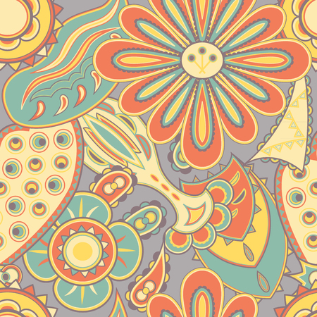Seamless floral bright pattern. Can be used for wallpaper, textile, fabric designのイラスト素材