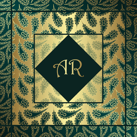 Seamless background with paisley. Can be used as card or invitationのイラスト素材