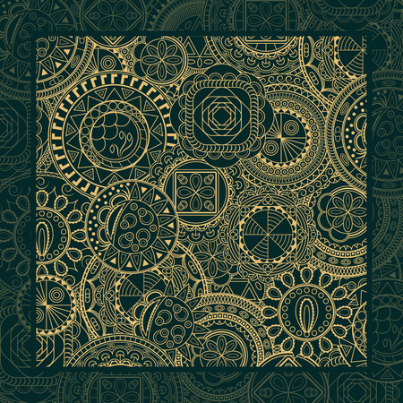 Ethnic mandalas, doodle background circles. Vector pattern for cards, invitation and otherのイラスト素材