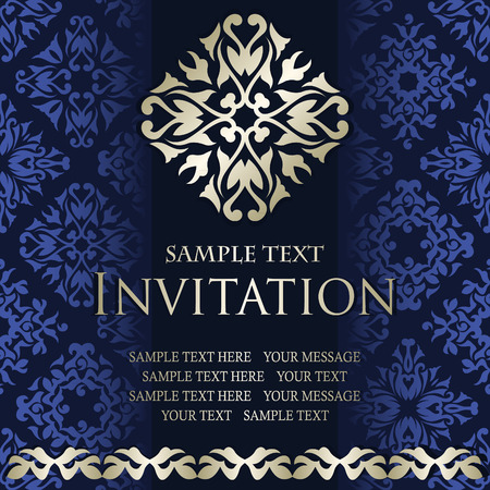 Vintage design for invitation or Christmas card. Retro backgroundのイラスト素材
