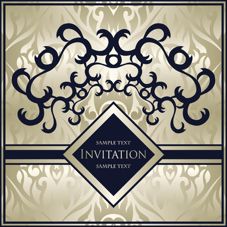 Vintage design for different invitations. Retro luxury backgroundのイラスト素材