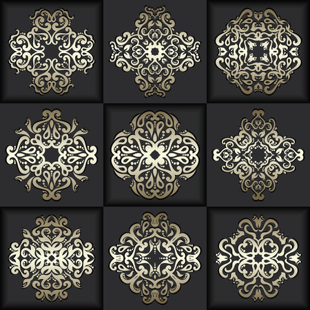 Vector Pattern for Design, Website, Background, Banner. Vintage elements for Wallpaper, Ceramic or Textileのイラスト素材
