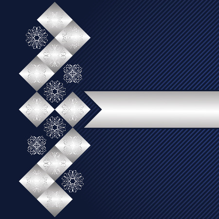 Retro card with vintage patterns and ribbon. Original styleのイラスト素材