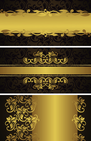Set of templates for cover, cards, invitations, posters, banners. Vintage luxury floral designのイラスト素材
