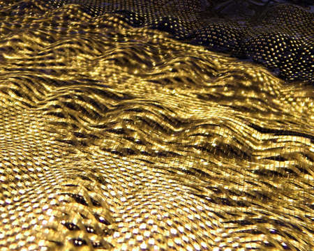 3D illustration.The background image of the Golden thread, texture, paintingの写真素材