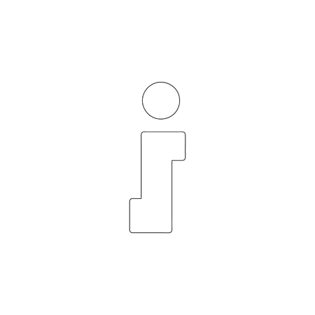 information. simple flat vector icon illustration. outline line symbol - editable strokeのイラスト素材