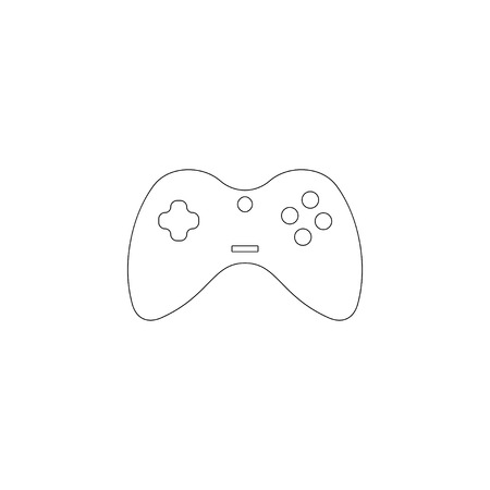 joystick. simple flat vector icon illustration. outline line symbol - editable stroke