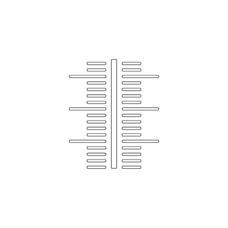 thermometer. simple flat vector icon illustration. outline line symbol - editable strokeのイラスト素材