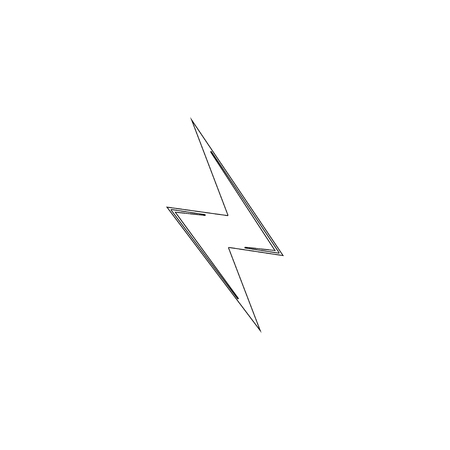 Lightning. simple flat vector icon illustration. outline line symbol - editable strokeのイラスト素材