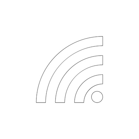 WiFi. simple flat vector icon illustration. outline line symbol - editable strokeのイラスト素材