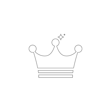 Crown. simple flat vector icon illustration. outline line symbol - editable strokeのイラスト素材