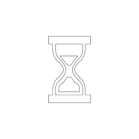 Hourglass. simple flat vector icon illustration. outline line symbol - editable stroke