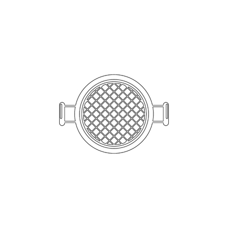 sieve. simple flat vector icon illustration. outline line symbol - editable strokeのイラスト素材