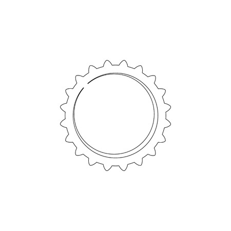 Cog Settings. simple flat vector icon illustration. outline line symbol - editable strokeのイラスト素材