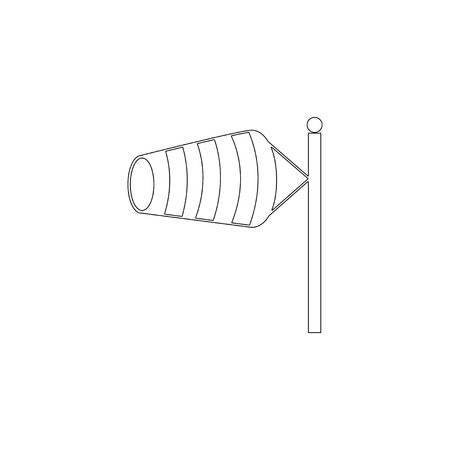 Windvane. simple flat vector icon illustration. outline line symbol - editable strokeのイラスト素材