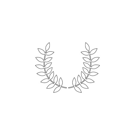 Victory wreath. simple flat vector icon illustration. outline line symbol - editable strokeのイラスト素材