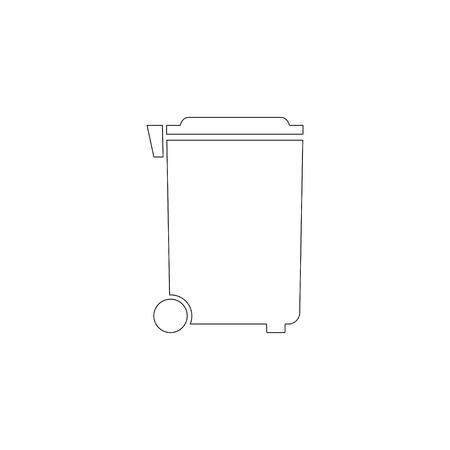 garbage. simple flat vector icon illustration. outline line symbol - editable strokeのイラスト素材