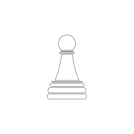 Game chess. simple flat vector icon illustration. outline line symbol - editable strokeのイラスト素材