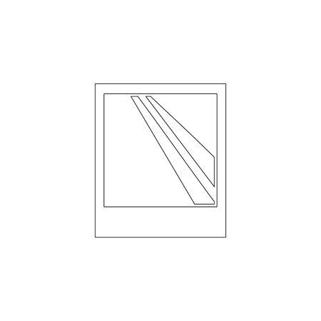 Window. simple flat vector icon illustration. outline line symbol - editable strokeのイラスト素材