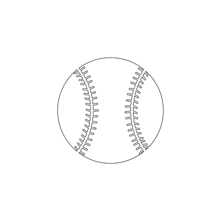 Tennis ball. simple flat vector icon illustration. outline line symbol - editable strokeのイラスト素材