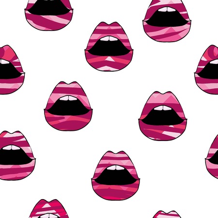Lips patternのイラスト素材