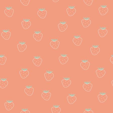 Pattern with strawberryのイラスト素材