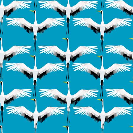 Crane patternのイラスト素材