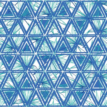 Beautiful seamless vector floral summer pattern background with tropical palm leaves. Template for wallpapers, web page backgrounds, textile, swimwear.の写真素材
