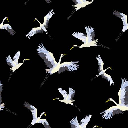 crane, pattern, vector, illustrationの写真素材