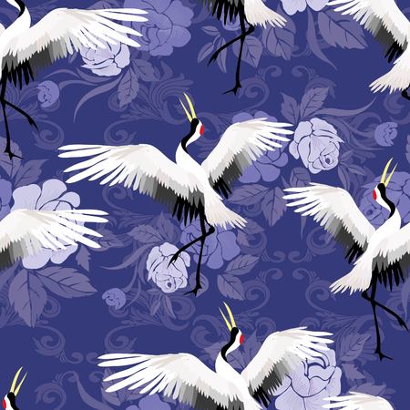 crane, pattern, vector, illustrationの写真素材