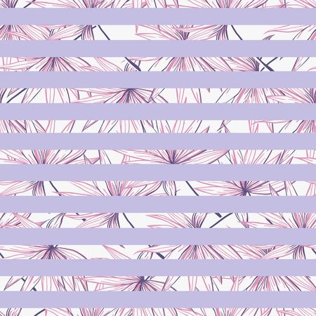 Vector tropical seamless pattern with hibiscus flowers and leavesの写真素材