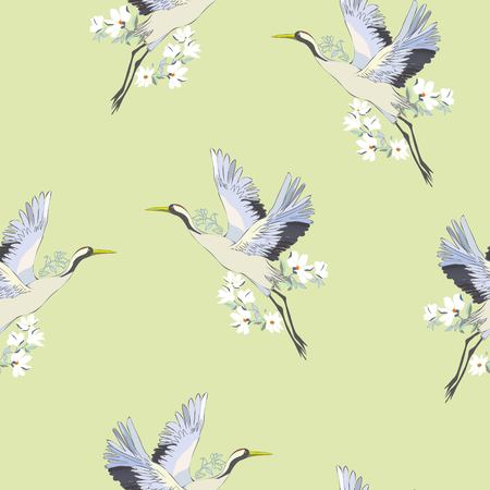 crane, pattern, vector, illustrationの写真素材