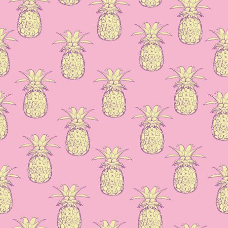 Vector Seamless Pattern with Pineapplesの写真素材