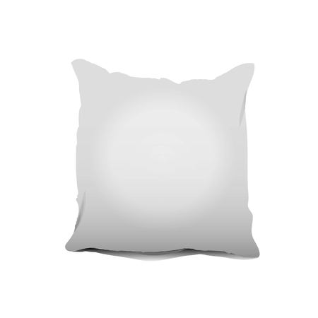 Blank white square pillow / cushion vector illustrationの写真素材
