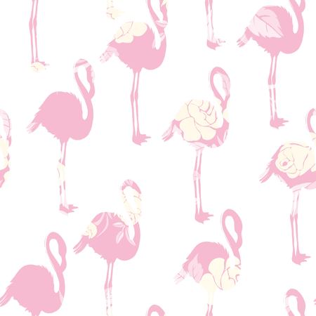 A seamless flamingo pattern vector illustrationのイラスト素材