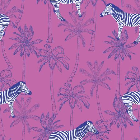 Zebra Stripes Seamless Pattern isolated on a plain backgroundのイラスト素材