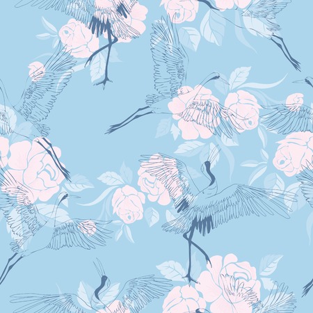crane, pattern, vector, illustrationの写真素材