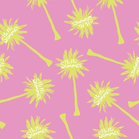 Vector seamless pattern with palm treesの写真素材