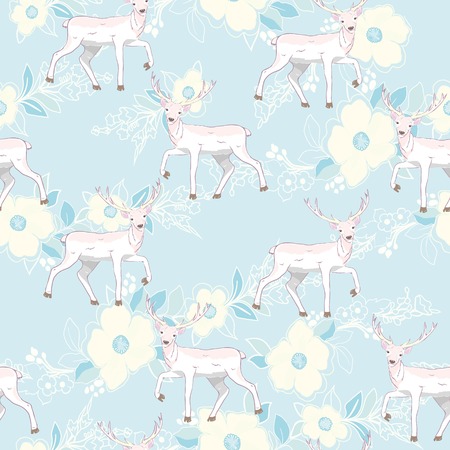 Reindeer Seamless Patternの写真素材