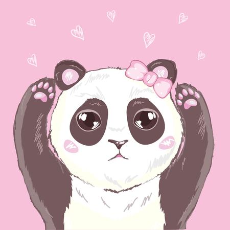Cute Panda Face Vector Iconの写真素材