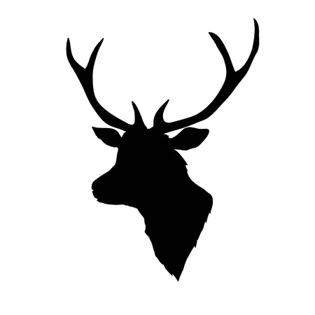 deer silhouette, vector, illustrationの写真素材