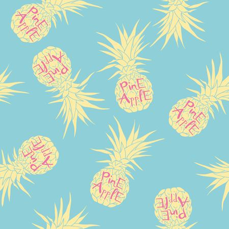 Vector Seamless Pattern with Pineapplesの写真素材