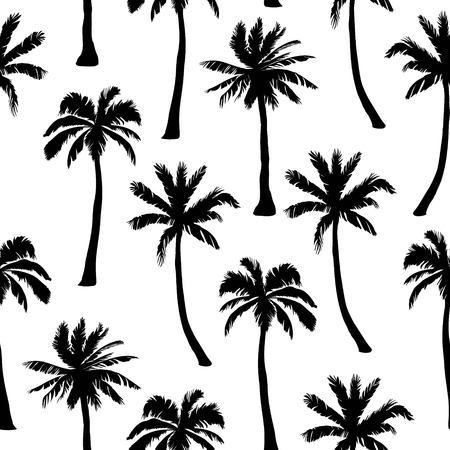 Vector seamless pattern with palm treesの写真素材