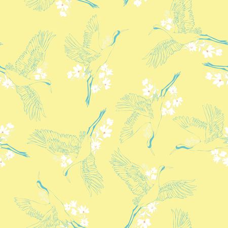 crane, pattern, vector, illustrationの写真素材